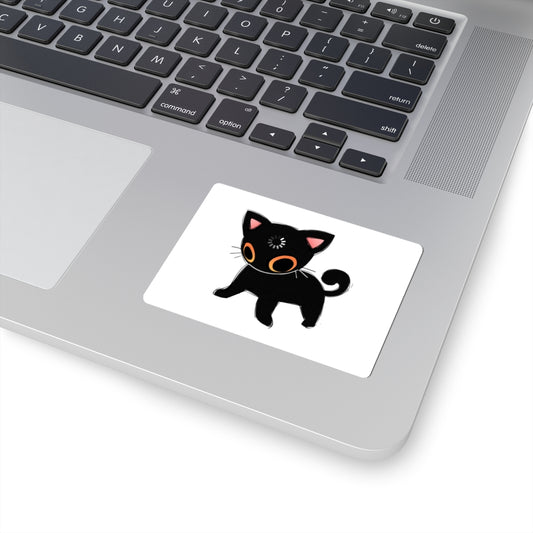 confused cat sticker